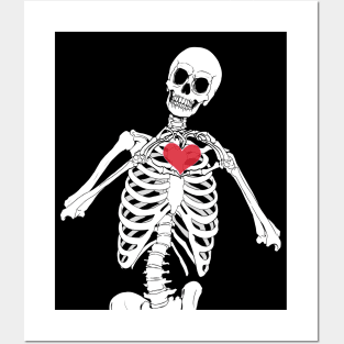 Skeletal Heart Posters and Art